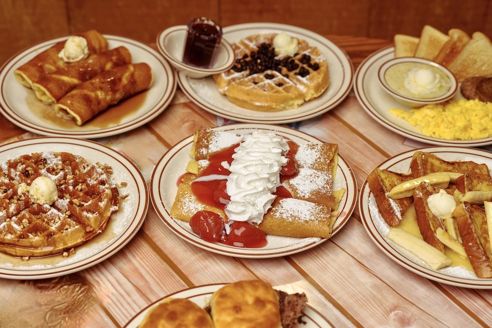 menu items at log cabin pancake house