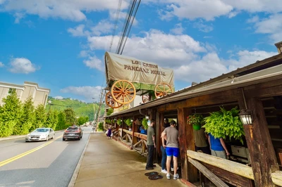 Log Cabin Pancake House wagon