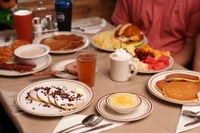 food on table at Gatlinburg restaurant
